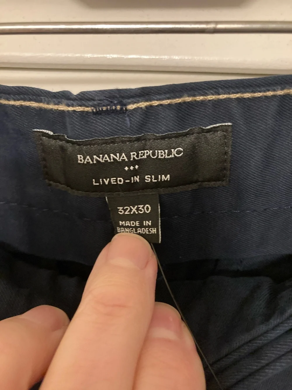 Banana Republic Navy Blue Lived-In Slim Chinos - Size 32 X 30